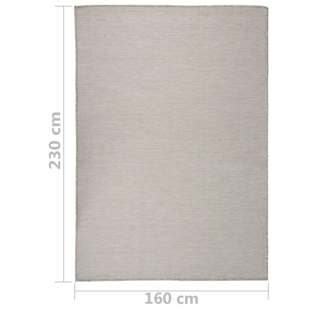 Outdoor Flatweave Rug 160x230 cm Light Grey
