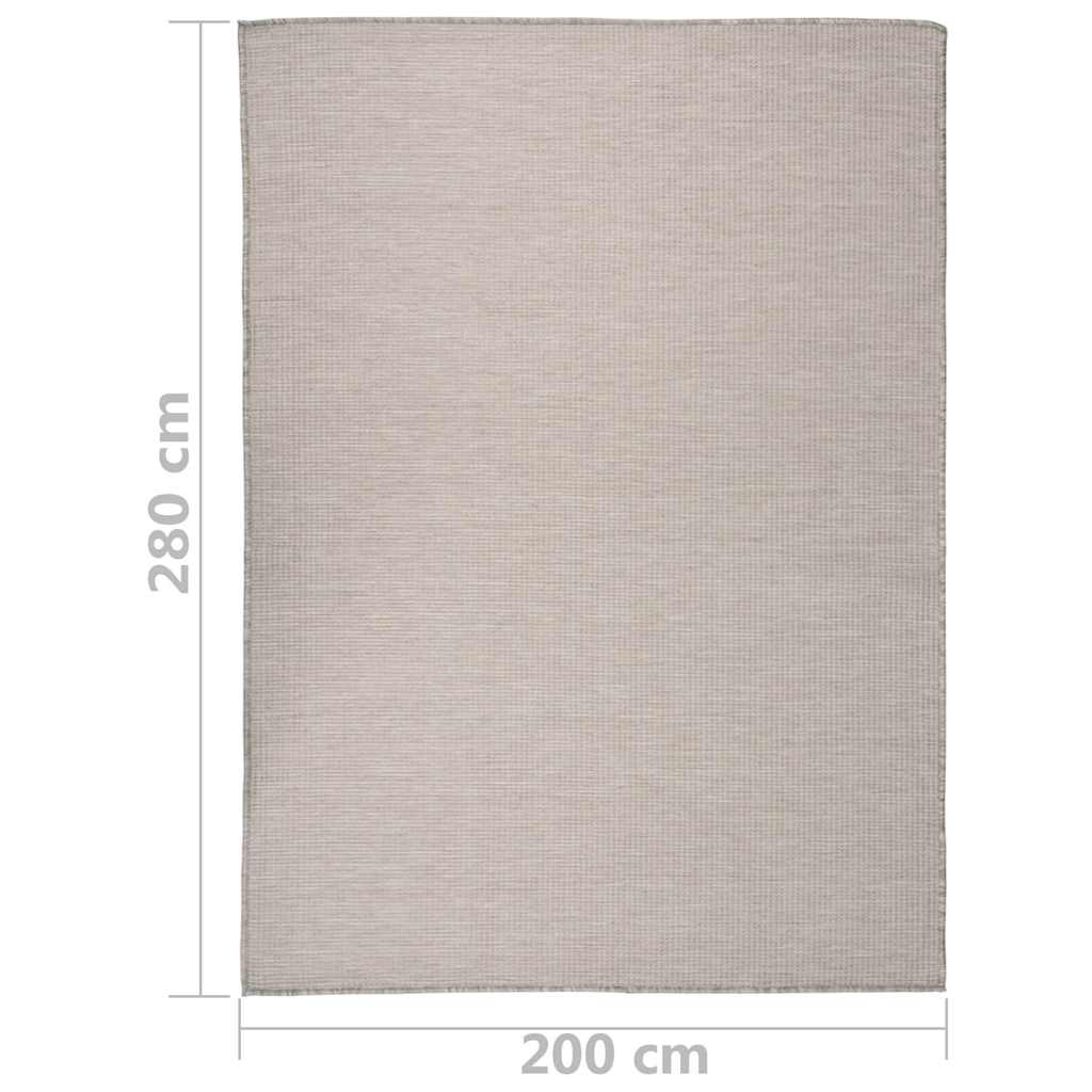 Outdoor Flatweave Rug 200x280 cm Light Grey