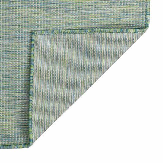 Outdoor Flatweave Rug 200x280 cm Turquoise Outdoor Flatweave Rug 200x280 cm Turquoise
