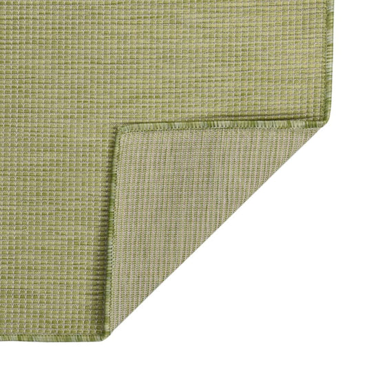 Outdoor Flatweave Rug 100x200 cm Green Outdoor Flatweave Rug 100x200 cm Green
