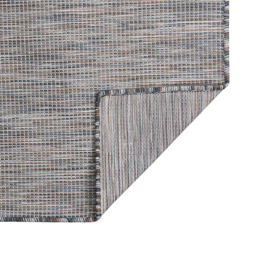 Outdoor Flatweave Rug 160x230 cm Brown and Blue Outdoor Flatweave Rug 160x230 cm Brown and Blue