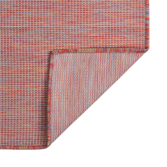 Outdoor Flatweave Rug 140x200 cm Red Outdoor Flatweave Rug 140x200 cm Red