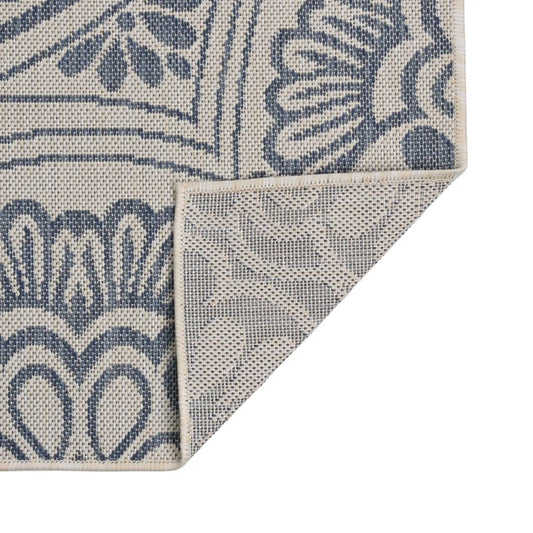 Outdoor Flatweave Rug 100x200 cm Blue Pattern Outdoor Flatweave Rug 100x200 cm Blue Pattern