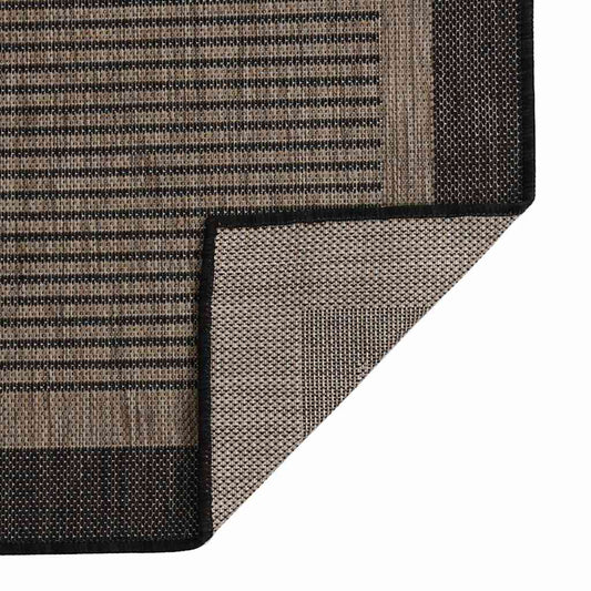 Outdoor Flatweave Rug 160x230 cm Dark Brown Outdoor Flatweave Rug 160x230 cm Dark Brown