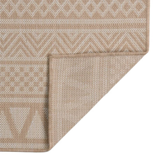 Outdoor Flatweave Rug 160x230 cm Brown Stripes Outdoor Flatweave Rug 160x230 cm Brown Stripes