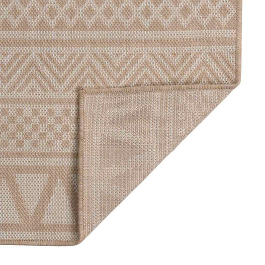 Outdoor Flatweave Rug 160x230 cm Brown Stripes Outdoor Flatweave Rug 160x230 cm Brown Stripes
