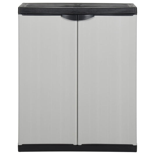 Garden Cabinet | Grey and Black | PVC and Polypropylene | Medium Garden Cabinet | Grey and Black | PVC and Polypropylene | Medium