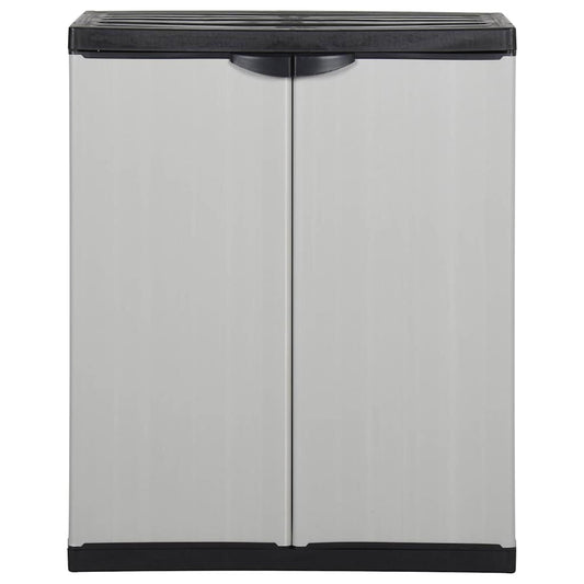 340981 vidaXL Garden Storage Cabinet with 1 Shelf Grey and Black 68x40x85 cm 340981 vidaXL Garden Storage Cabinet with 1 Shelf Grey and Black 68x40x85 cm