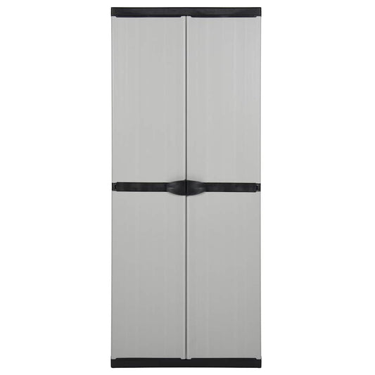 340984 vidaXL Garden Storage Cabinet with 3 Shelves Grey&Black 68x40x168 cm 340984 vidaXL Garden Storage Cabinet with 3 Shelves Grey&Black 68x40x168 cm