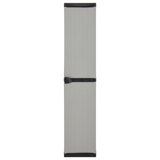 Garden Storage Cabinet | Grey and Black | PVC, Polypropylene | Medium Garden Storage Cabinet | Grey and Black | PVC, Polypropylene | Medium