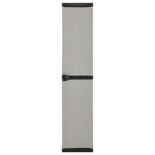 340985 vidaXL Garden Storage Cabinet with 3 Shelves Grey & Black 34x40x168 cm 340985 vidaXL Garden Storage Cabinet with 3 Shelves Grey & Black 34x40x168 cm