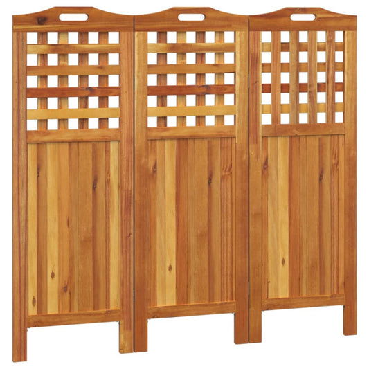3-Panel Room Divider 121.5x2x115 cm Solid Wood Acacia 3-Panel Room Divider 121.5x2x115 cm Solid Wood Acacia