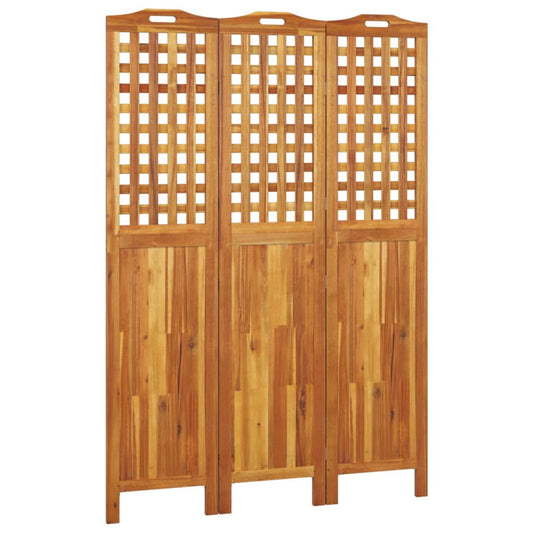 3-Panel Room Divider 121.5x2x180 cm Solid Wood Acacia 3-Panel Room Divider 121.5x2x180 cm Solid Wood Acacia