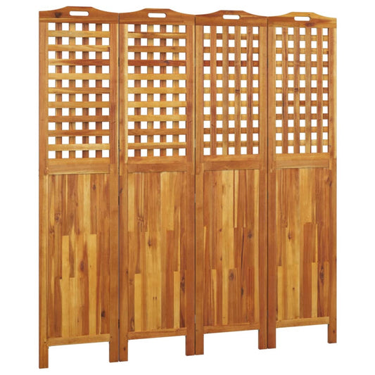4-Panel Room Divider 162x2x180 cm Solid Wood Acacia 4-Panel Room Divider 162x2x180 cm Solid Wood Acacia