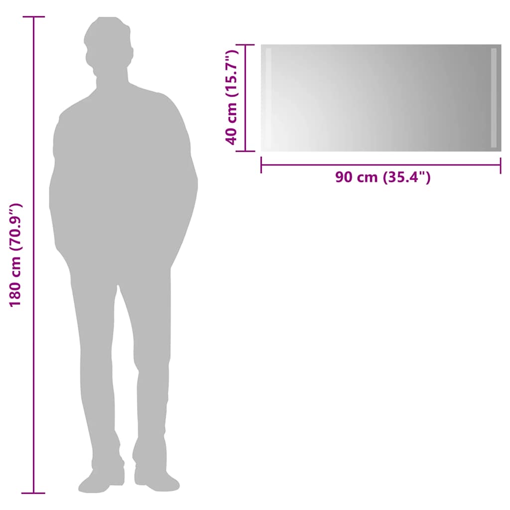 LED Bathroom Mirror 90x40 cm