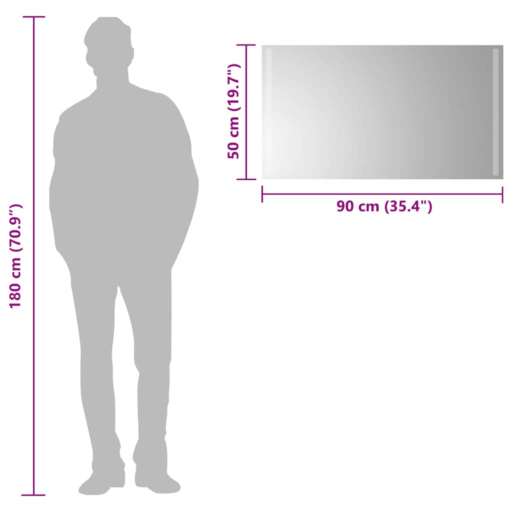 LED Bathroom Mirror 90x50 cm