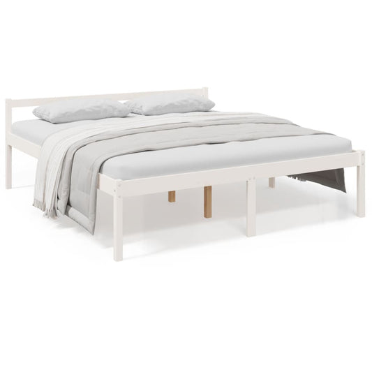 Senior Bed without Mattress White 180x200cm Super King Size Senior Bed without Mattress White 180x200cm Super King Size