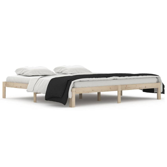 Bed Frame | Natural wood | Solid Pine Wood | Double | Simplistic Bed Frame | Natural wood | Solid Pine Wood | Double | Simplistic