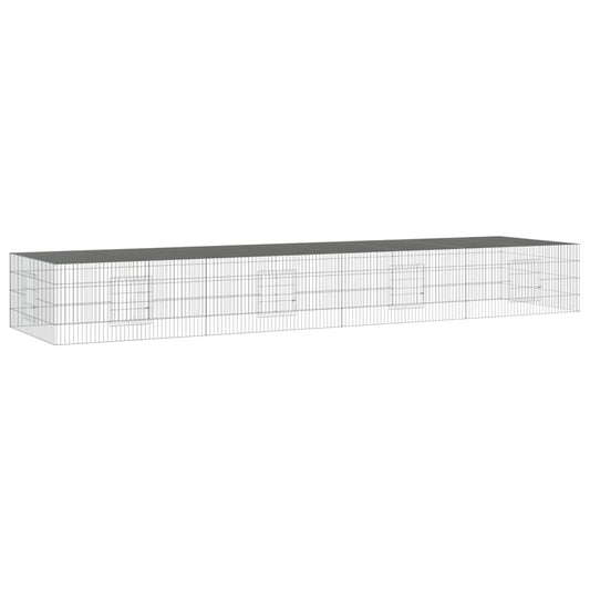 4-Panel Rabbit Cage 433x109x54 cm Galvanised Iron 4-Panel Rabbit Cage 433x109x54 cm Galvanised Iron