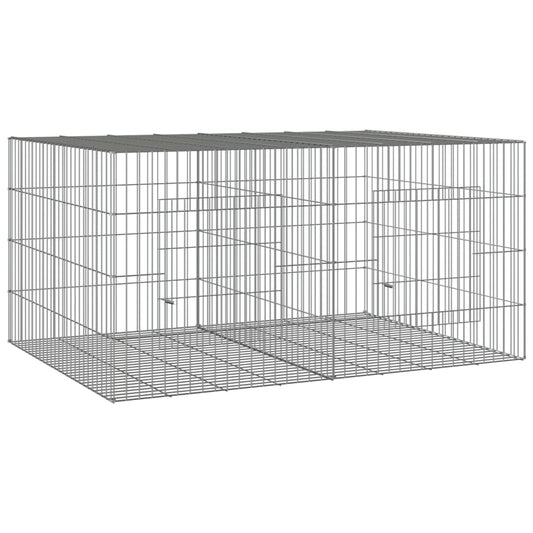 2-Panel Rabbit Cage 110x79x54 cm Galvanised Iron 2-Panel Rabbit Cage 110x79x54 cm Galvanised Iron