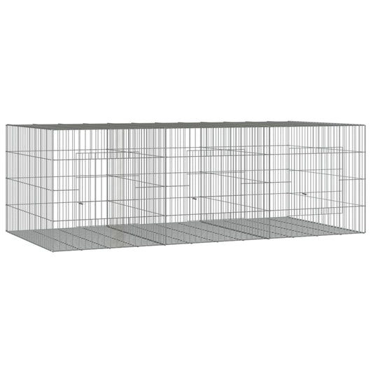 3-Panel Rabbit Cage 163x79x54 cm Galvanised Iron 3-Panel Rabbit Cage 163x79x54 cm Galvanised Iron