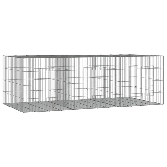 3-Panel Rabbit Cage 163x79x54 cm Galvanised Iron 3-Panel Rabbit Cage 163x79x54 cm Galvanised Iron