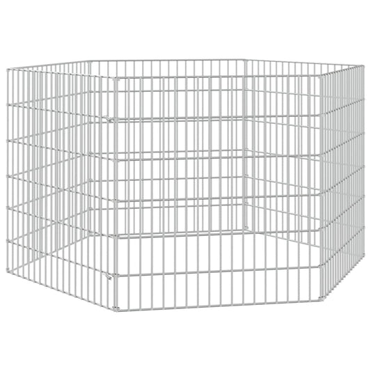 Free Range Animal Enclosure 6-Panel 54x60 cm Galvanised Iron Free Range Animal Enclosure 6-Panel 54x60 cm Galvanised Iron