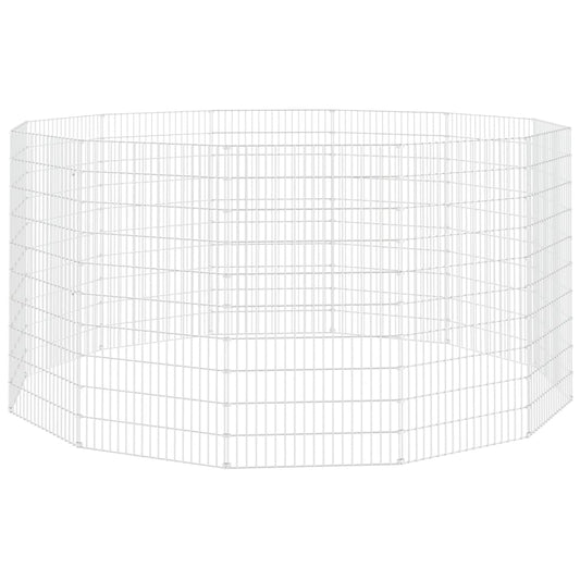 Free Range Animal Enclosure 12-Panel 54x100 cm Galvanised Iron Free Range Animal Enclosure 12-Panel 54x100 cm Galvanised Iron