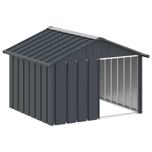 Dog House Anthracite 116.5x103x81.5 cm Galvanised Steel Dog House Anthracite 116.5x103x81.5 cm Galvanised Steel