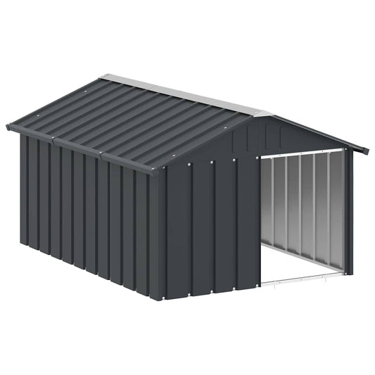Dog House Anthracite 116.5x153x81.5 cm Galvanised Steel Dog House Anthracite 116.5x153x81.5 cm Galvanised Steel