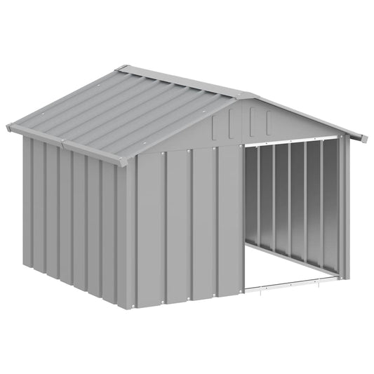 Dog House Grey 116,5x103x81,5 cm Galvanised Steel Dog House Grey 116,5x103x81,5 cm Galvanised Steel