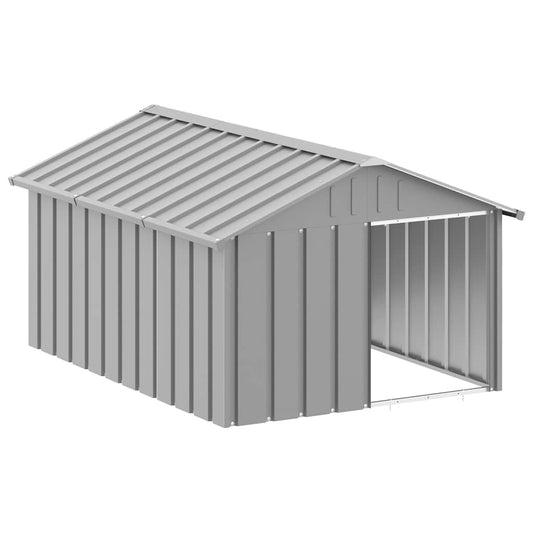 Dog House Grey 116,5x153x81,5 cm Galvanised Steel Dog House Grey 116,5x153x81,5 cm Galvanised Steel
