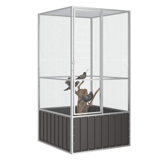 Bird Cage Anthracite 111x107x211.5 cm Galvanised Steel Bird Cage Anthracite 111x107x211.5 cm Galvanised Steel