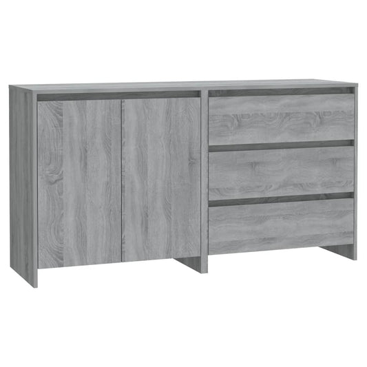 2 Piece Sideboard Grey Sonoma Engineered Wood 2 Piece Sideboard Grey Sonoma Engineered Wood