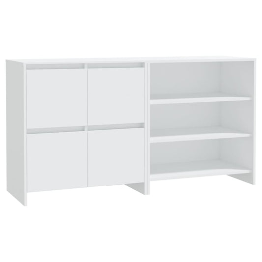 2 Piece Sideboard White Engineered Wood 2 Piece Sideboard White Engineered Wood