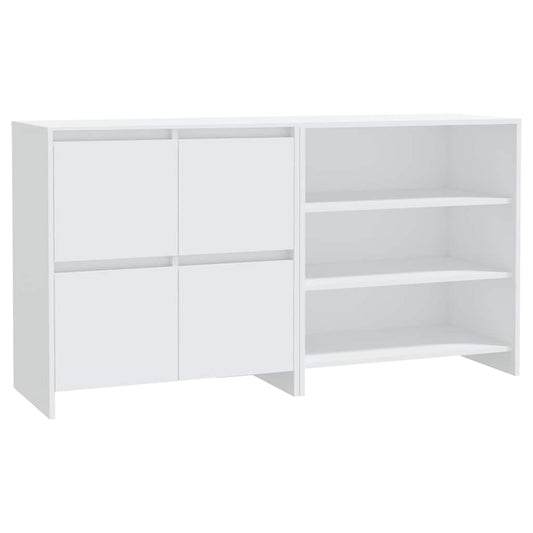 2 Piece Sideboard White Engineered Wood 2 Piece Sideboard White Engineered Wood