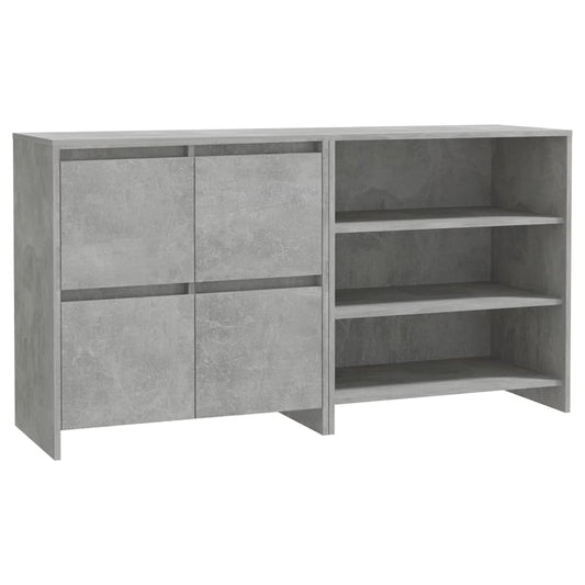 2 Piece Sideboard Concrete Grey Engineered Wood 2 Piece Sideboard Concrete Grey Engineered Wood