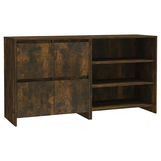 2 Piece Sideboard Smoked Oak Engineered Wood 2 Piece Sideboard Smoked Oak Engineered Wood