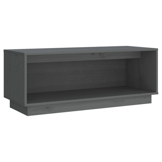 TV Cabinet Grey 90x35x35 cm Solid Wood Pine TV Cabinet Grey 90x35x35 cm Solid Wood Pine