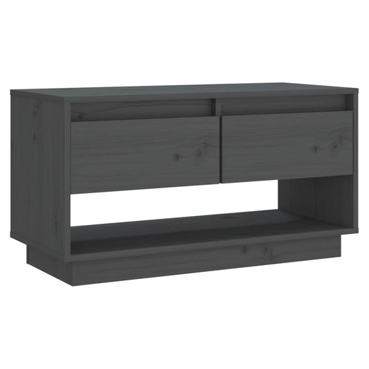 TV Cabinet Grey 74x34x40 cm Solid Wood Pine TV Cabinet Grey 74x34x40 cm Solid Wood Pine