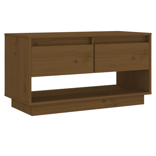 TV Cabinet Honey Brown 74x34x40 cm Solid Wood Pine TV Cabinet Honey Brown 74x34x40 cm Solid Wood Pine