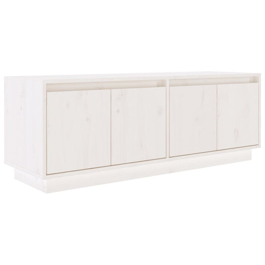TV Cabinet White 110x34x40 cm Solid Wood Pine TV Cabinet White 110x34x40 cm Solid Wood Pine