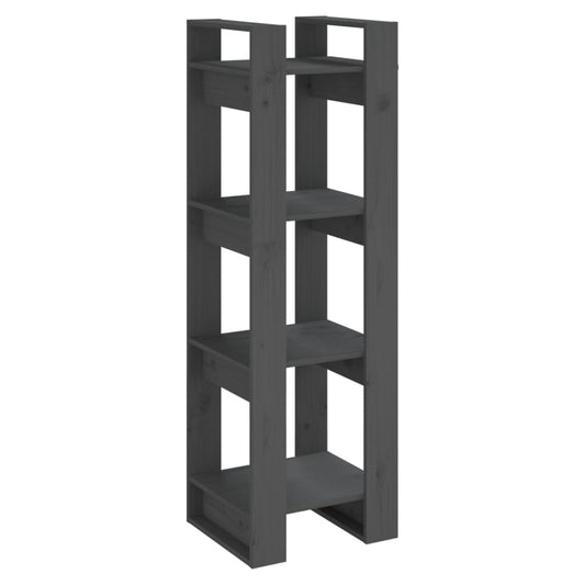 Book Cabinet/Room Divider Grey 41x35x125 cm Solid Wood Pine Book Cabinet/Room Divider Grey 41x35x125 cm Solid Wood Pine