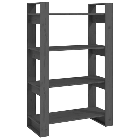 Book Cabinet/Room Divider Grey 80x35x125 cm Solid Wood Pine Book Cabinet/Room Divider Grey 80x35x125 cm Solid Wood Pine