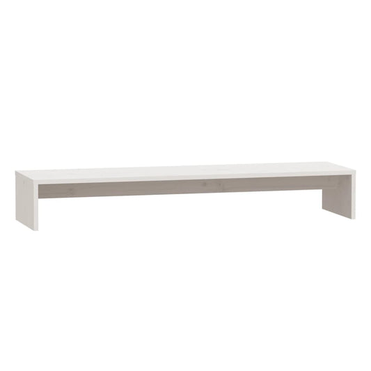 Monitor Stand White 100x27x15 cm Solid Wood Pine Monitor Stand White 100x27x15 cm Solid Wood Pine