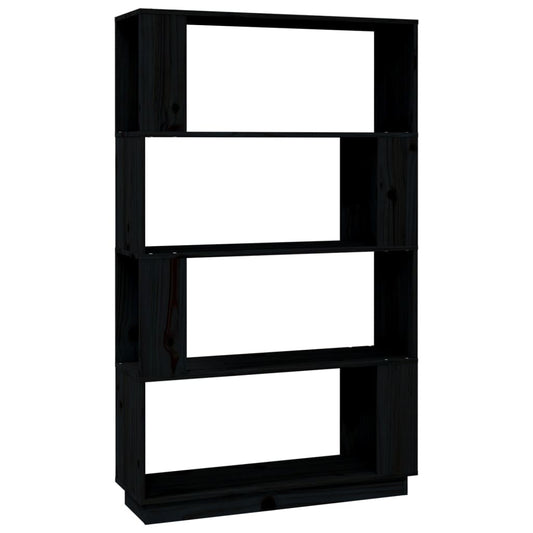 Book Cabinet/Room Divider Black 80x25x132 cm Solid Wood Pine Book Cabinet/Room Divider Black 80x25x132 cm Solid Wood Pine