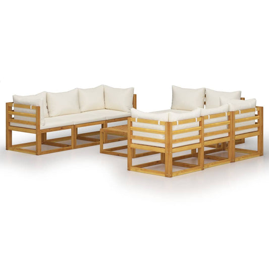 9 Piece Garden Lounge Set with Cushions Solid Wood Acacia (UK/IE/FI/NO only) 9 Piece Garden Lounge Set with Cushions Solid Wood Acacia (UK/IE/FI/NO only)
