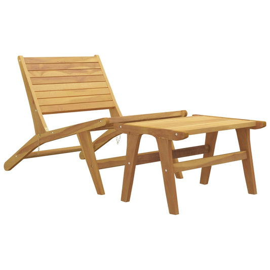 Garden Chair with Footrest Solid Wood Teak Garden Chair with Footrest Solid Wood Teak
