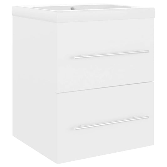 Sink Cabinet with Built-in Basin White Engineered Wood Sink Cabinet with Built-in Basin White Engineered Wood