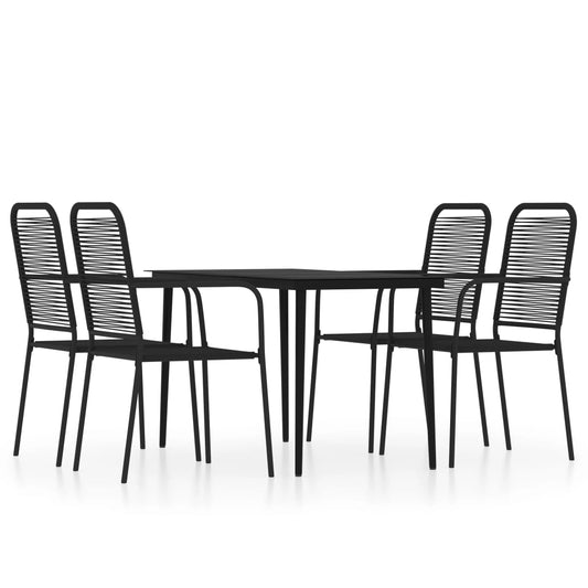 Dining Set | Black | Powder-coated steel | 5 Piece Set | Durable Dining Set | Black | Powder-coated steel | 5 Piece Set | Durable
